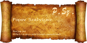 Popov Szalviusz névjegykártya